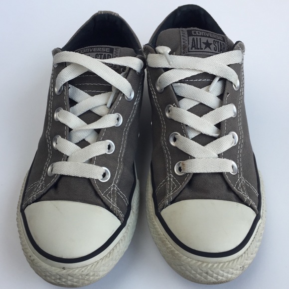 Converse Gray Sneakers Junior Sz4 - Picture 4 of 8